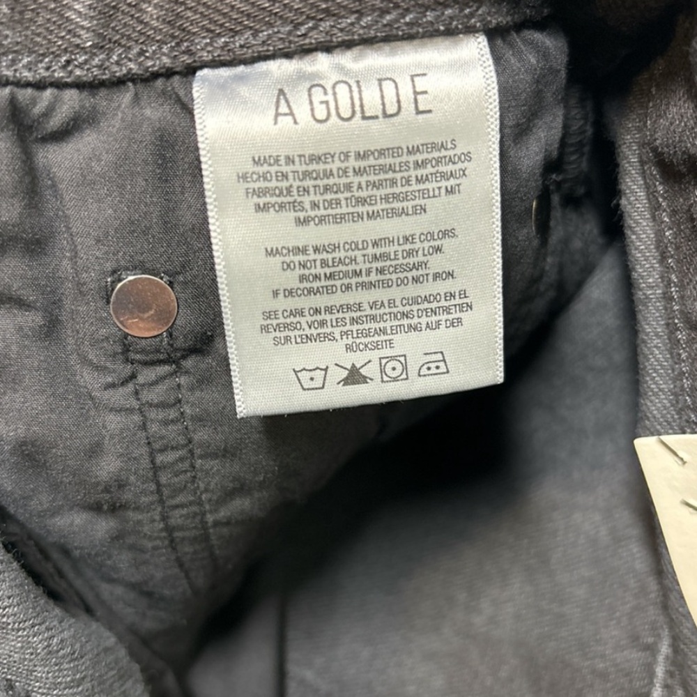 Agolde | High Rise Denim Shorts In Black | Dee Super High Rise Shorts | Sz 26 - Picture 4 of 10